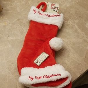 My First Christmas Stocking and Hat Set